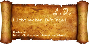 Lichtnecker Dániel névjegykártya